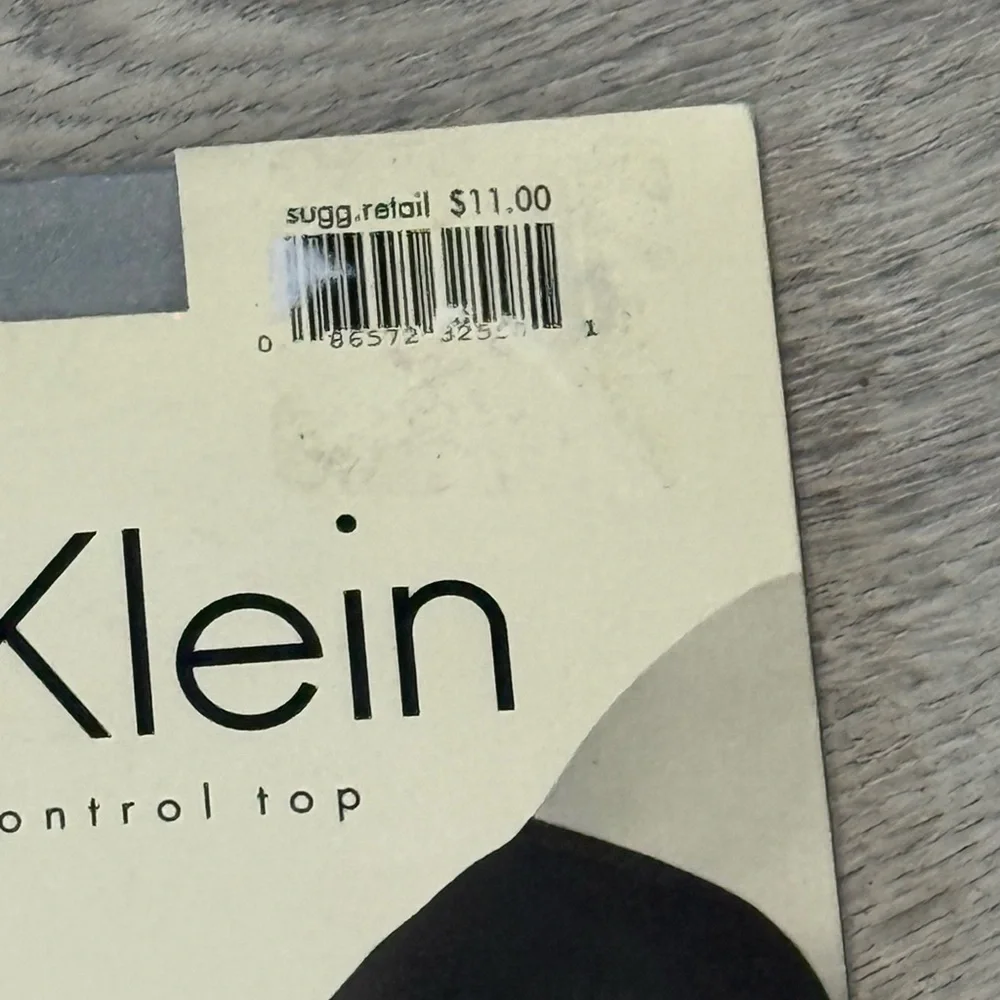 Calvin Klein Silver Shimmer Sheer Control Top Tights Size A
